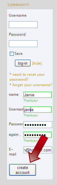 create account